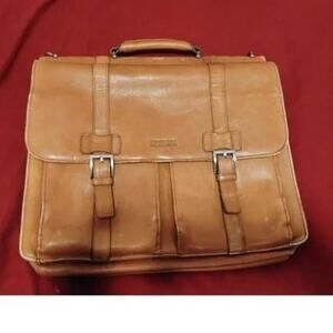 Vintage Kenneth Cole Brown Leather Laptop /Briefcase Bag